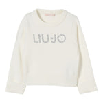 Liu Jo Maglia Girocollo tinta unita con Brillantini Panna per Neonato KF5055NX PANNA LIU JO 