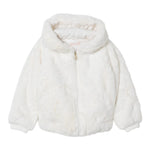 Liu Jo Pelliccia Tinta Uita con Zip E Cappuccio Panna per Bambina KF5058 PANNA LIU JO 