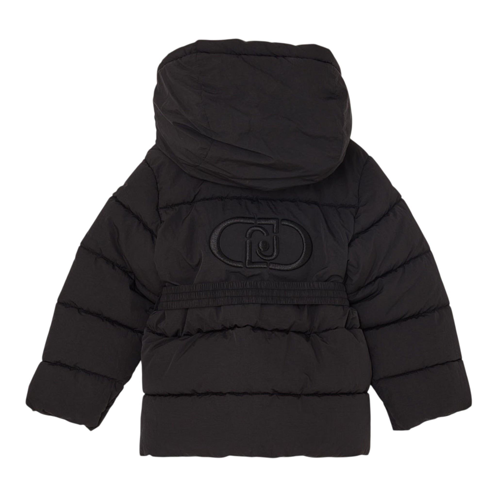 Liu Jo Giubbino tinta unita con Cappuccio Nero per Bambina KF5059 NERO LIU JO 