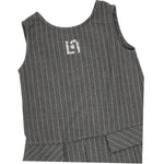 Liu Jo Abito tinta unita con Fantasia A Righe Grigio per Bambina KF5063 GRIGIO LIU JO 