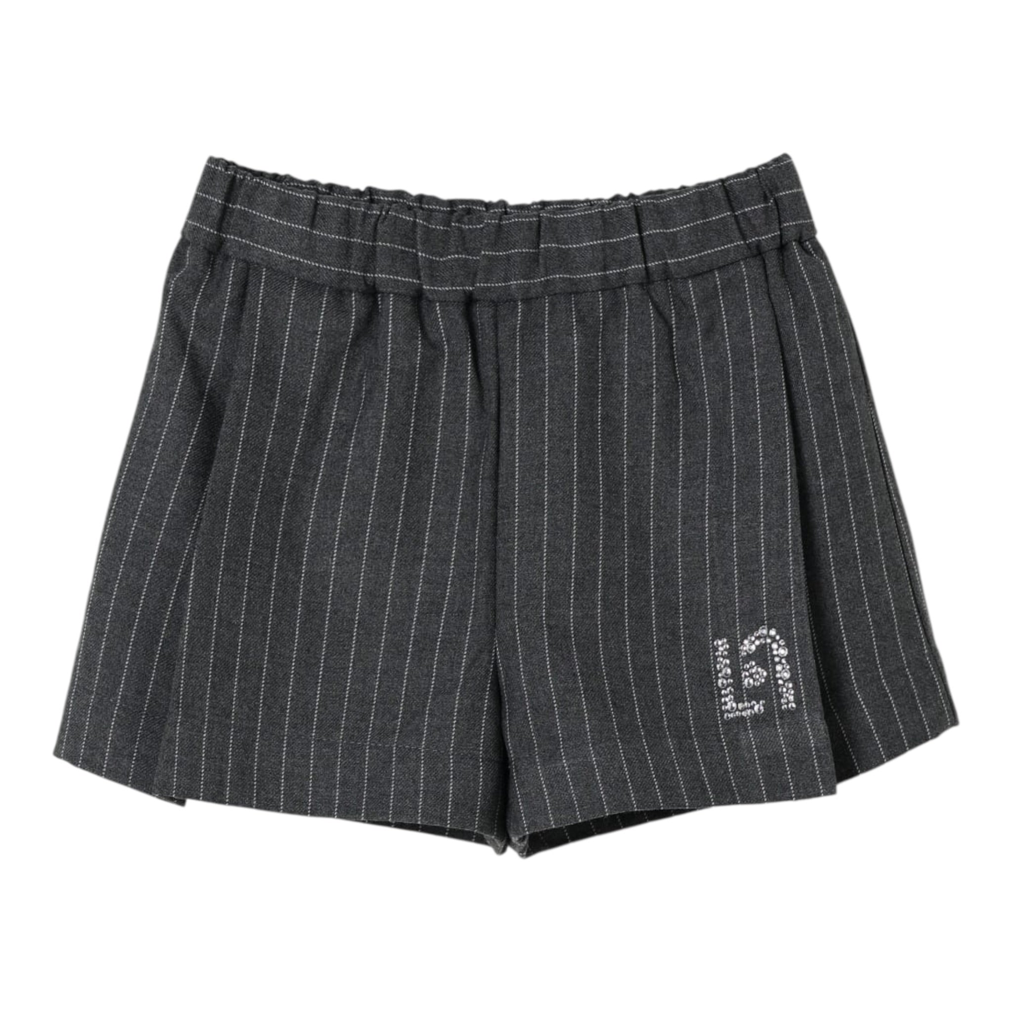 Liu Jo Short tinta unita con Fantasia A Righe Grigio per Bambina KF5064X GRIGIO LIU JO 