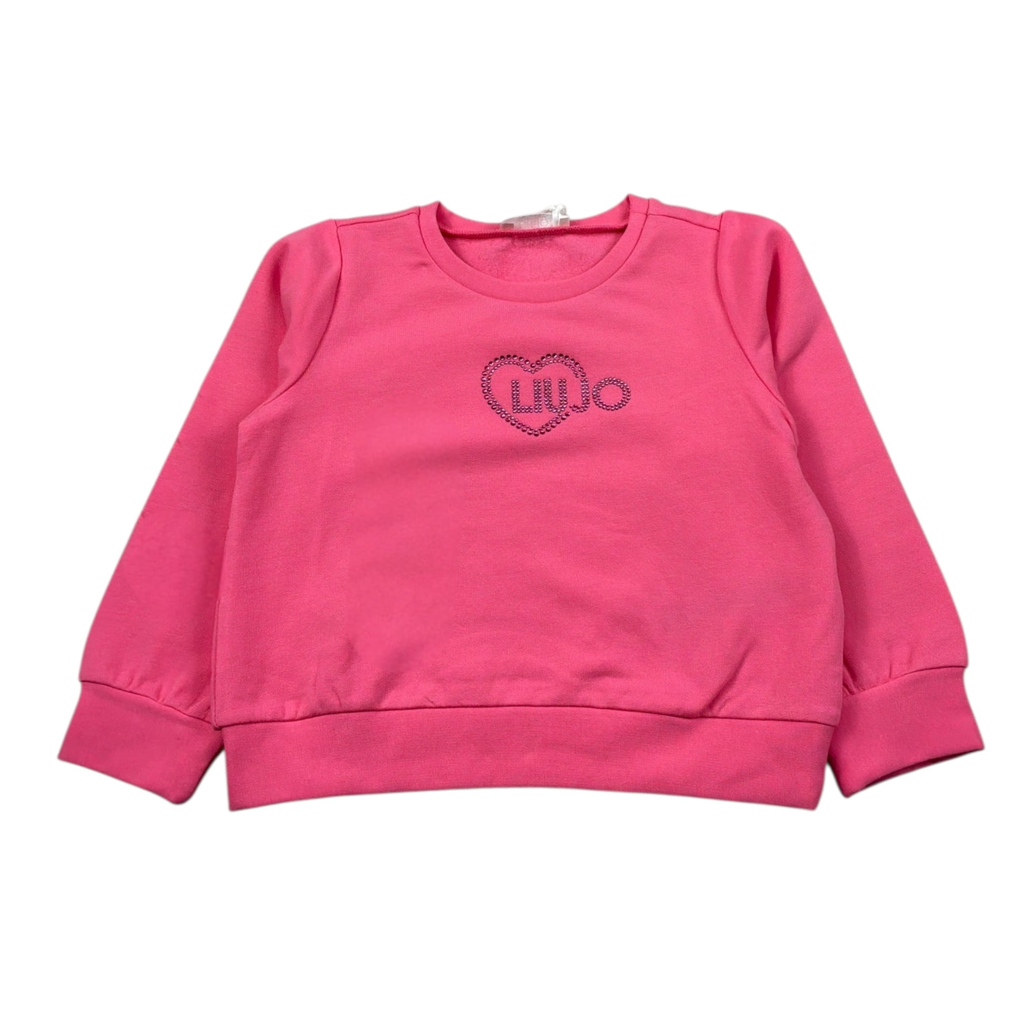 Liu Jo Felpa Xhiusa Girocollo con Brillantini Rosa per Bambina KF5079J ROSA LIU JO 