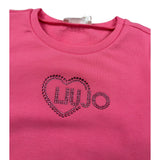 Liu Jo Felpa Xhiusa Girocollo con Brillantini Rosa per Neonata KF5079 ROSA LIU JO 