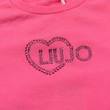 Liu Jo Felpa Xhiusa Girocollo con Brillantini Rosa per Neonata KF5079X ROSA LIU JO 