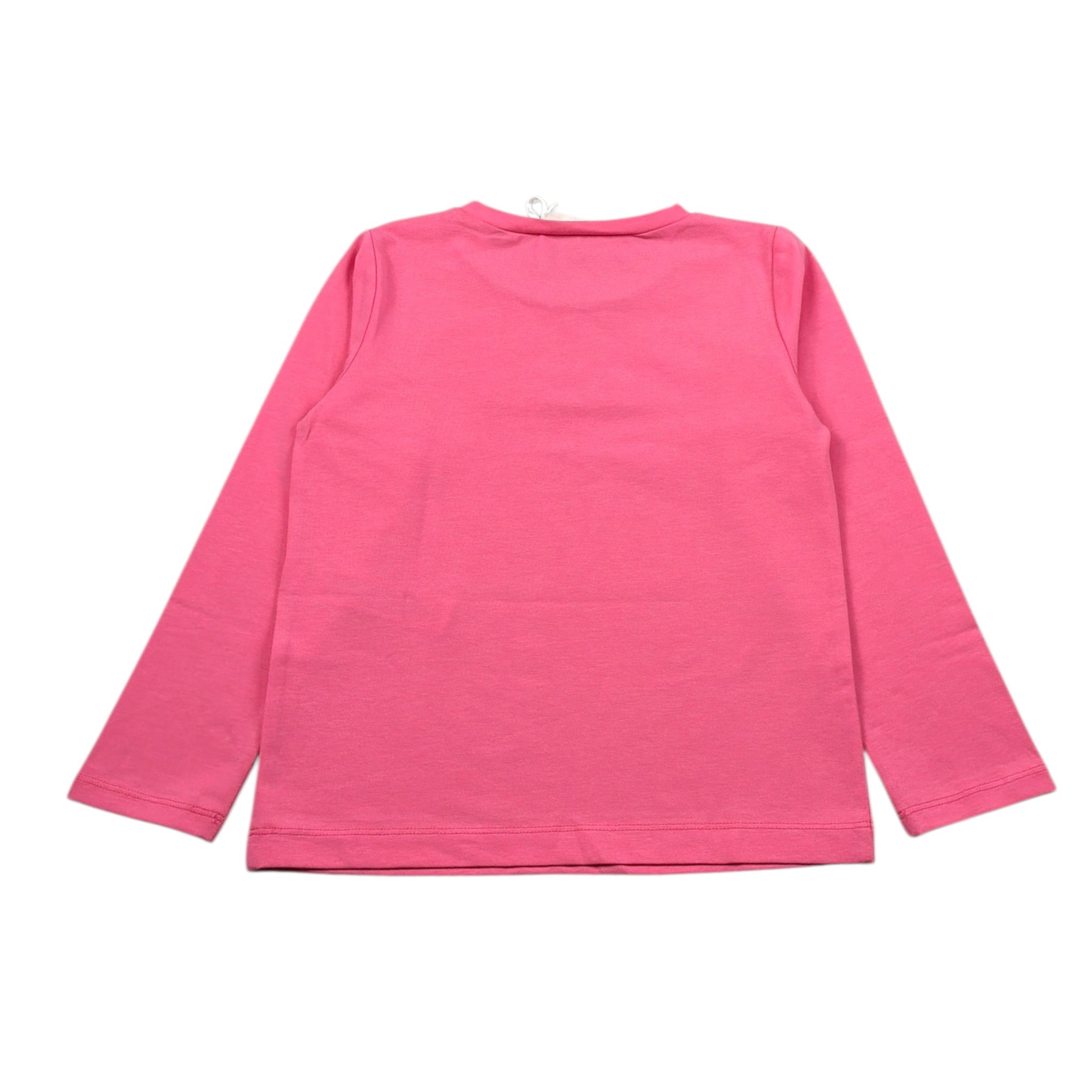 Liu Jo Shirt Girocollo tinta unita con Logo Rosa per Bambina KF5087JX ROSA LIU JO 