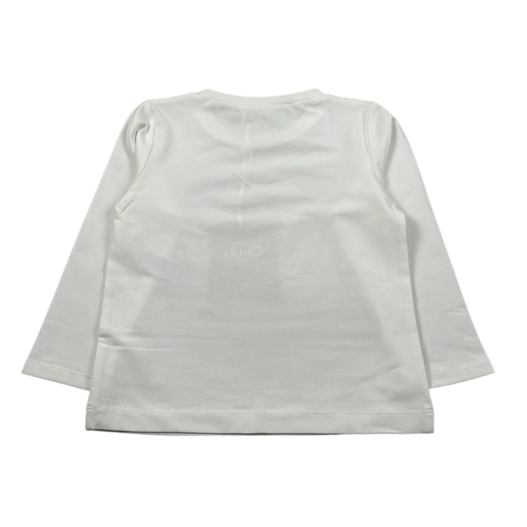 Liu Jo Shirt Girocollo tinta unita con Logo Bianco per Neonata KF5087X BIANCO LIU JO 