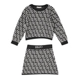 Liu Jo Completo 2 Pezzi Maglia-Gonna Stampa Fantasia Bianco/Nero per Bambina KF5094 BIANCO/NERO LIU JO 
