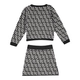 Liu Jo Completo 2 Pezzi Maglia-Gonna Stampa Fantasia Bianco/Nero per Bambina KF5094 BIANCO/NERO LIU JO 