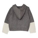 Liu Jo Maglia Bicolore con Cappuccio E Zip Bianco/Grigio per Bambina KF5096 BIANCO/GRIGIO LIU JO 