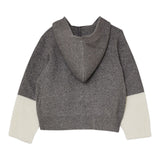 Liu Jo Maglia Bicolore con Cappuccio E Zip Bianco/Grigio per Bambina KF5096 BIANCO/GRIGIO LIU JO 