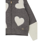 Liu Jo Maglia Bicolore con Cappuccio E Zip Bianco/Grigio per Bambina KF5096 BIANCO/GRIGIO LIU JO 