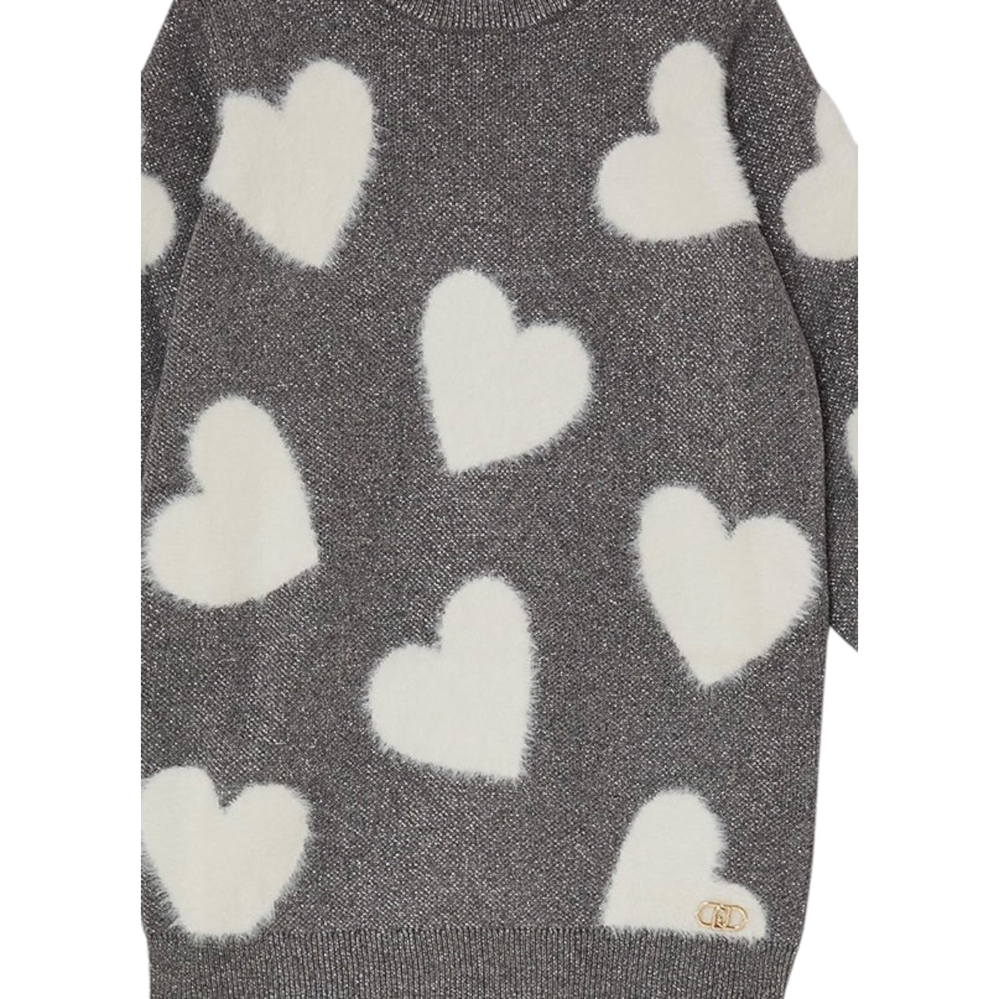 Liu Jo Abito In Maglia tinta unita con Stampa Grigio per Bambina KF5097 GRIGIO LIU JO 