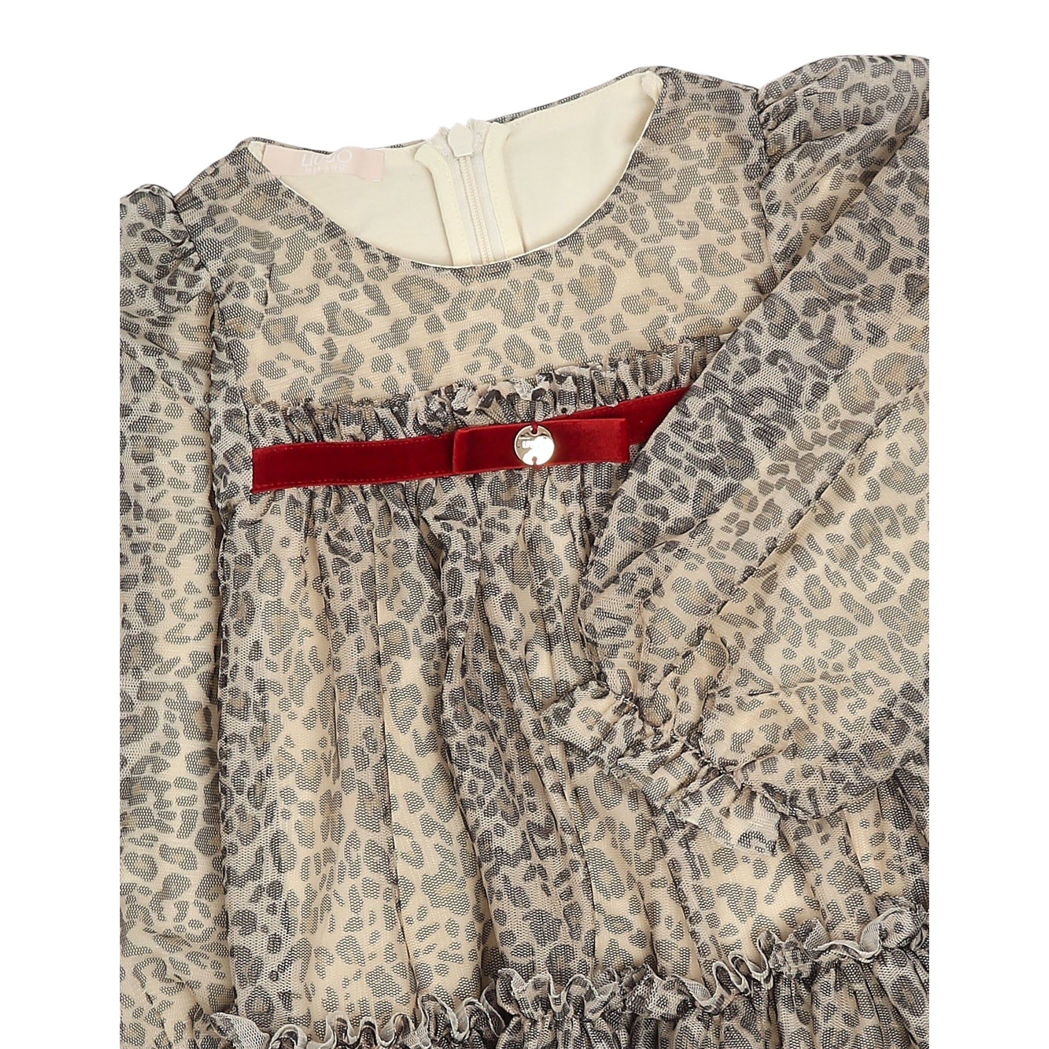 Liu Jo Abito Manica Lunga Fantasia Maculata Beige per Bambina KF5102X BEIGE LIU JO 