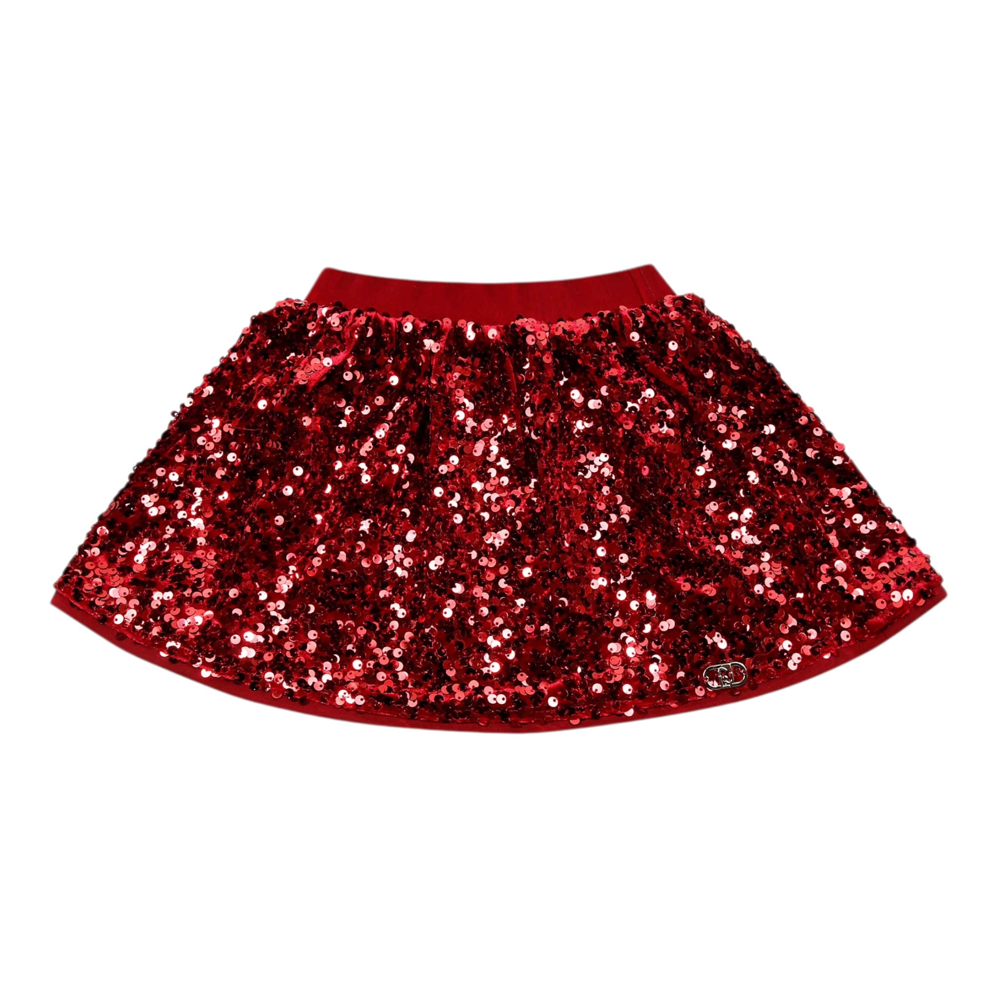 Liu Jo Gonna tinta unita con Paillettes Rosso per Neonata KF5105NX ROSSO LIU JO 