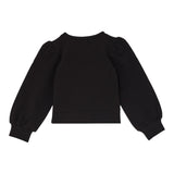 Liu Jo Felpa Chiusa Girocollo tinta unita con Paillettes Nero per Neonata KF5111 NERO LIU JO 