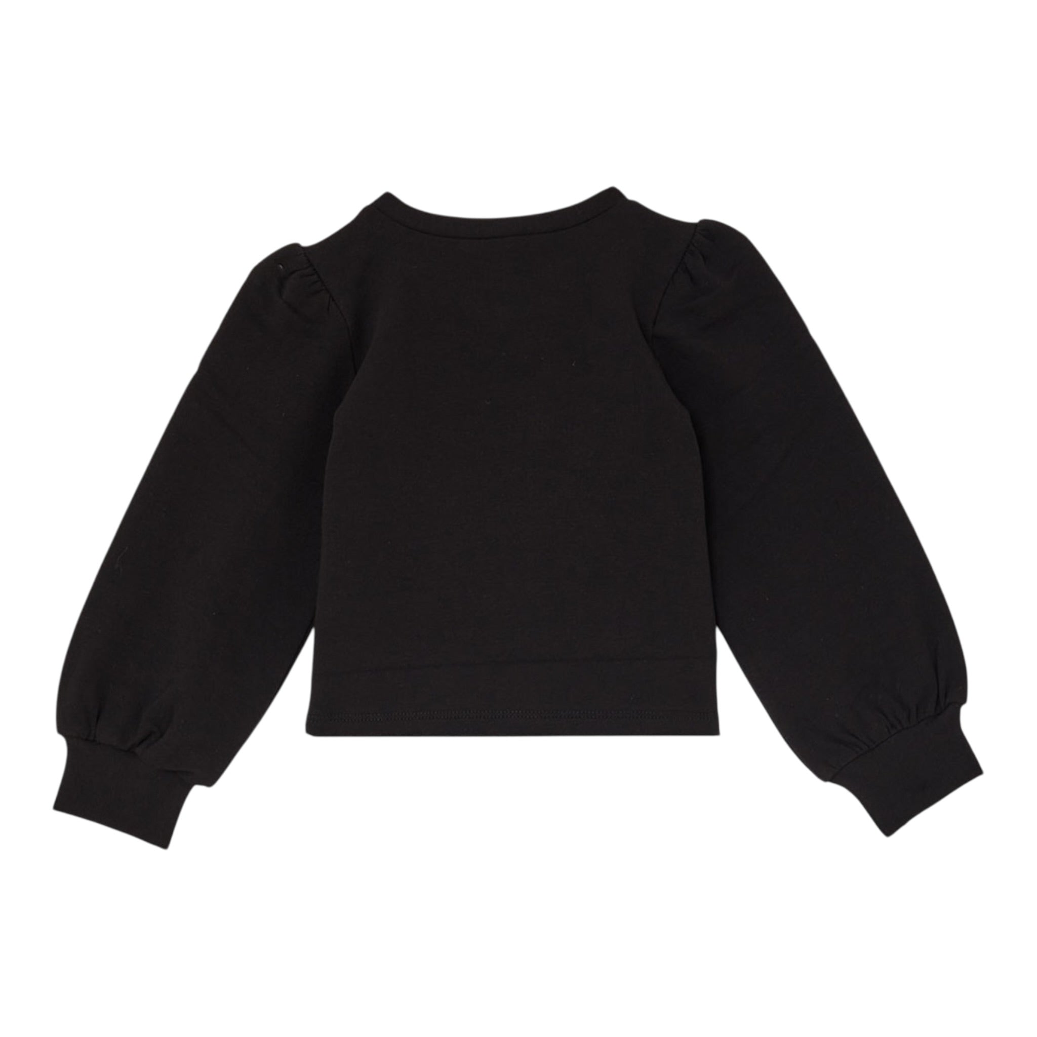 Liu Jo Felpa Chiusa Girocollo tinta unita con Paillettes Nero per Neonata KF5111 NERO LIU JO 