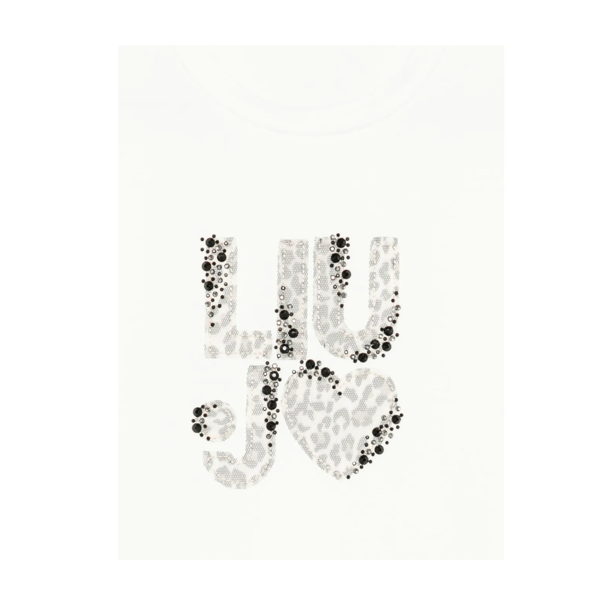 Liu Jo Shirt Girocollo tinta unita con Stampa Logo Bianco per Bambina KF5118 BIANCO LIU JO 