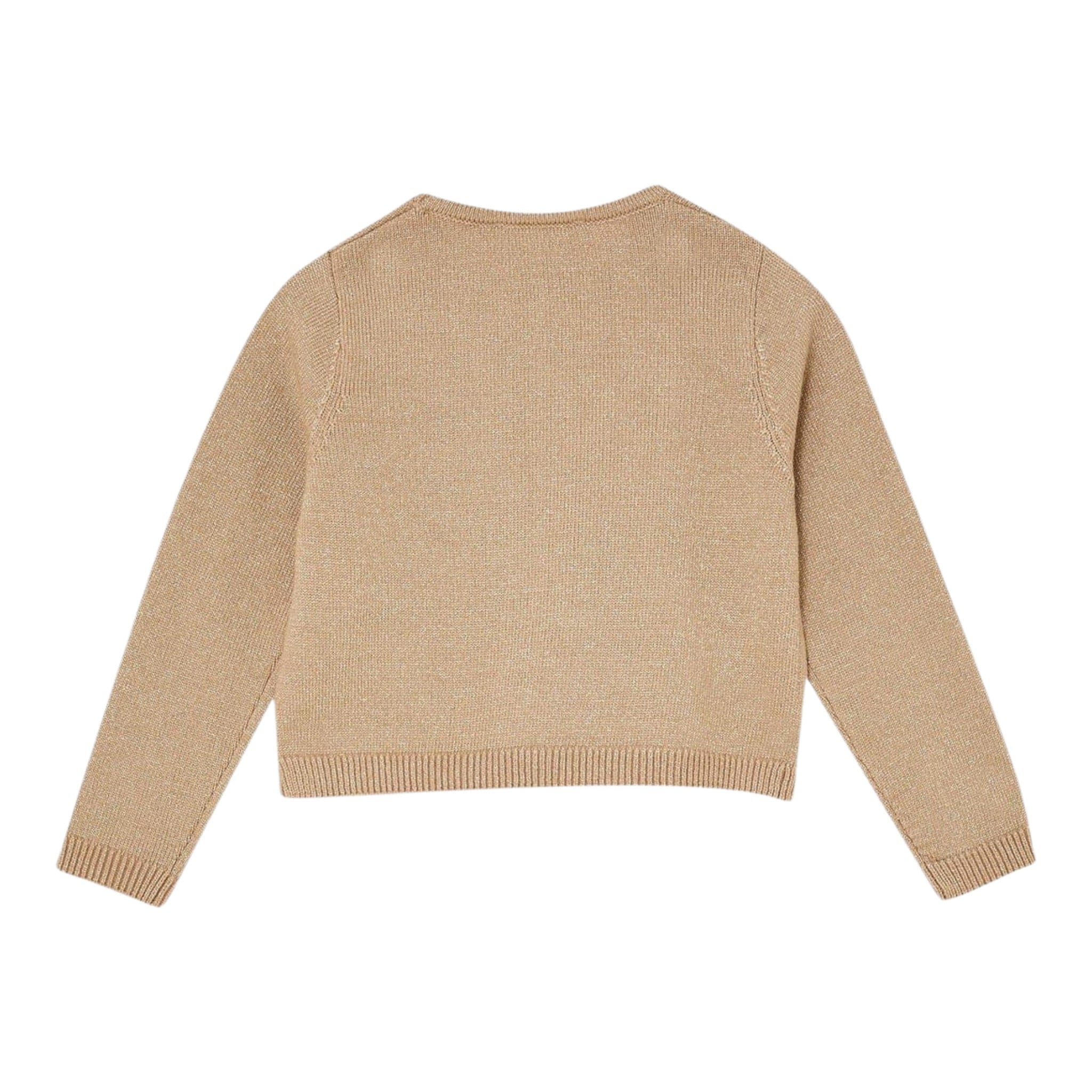 Liu Jo Maglia Girocollo tinta unita con Ricami Beige per Bambina KF5122JX BEIGE LIU JO 