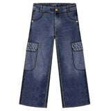 Liu Jo Jeans tinta unita Modello Palazzo Blu per Bambina KF5129X BLU LIU JO 