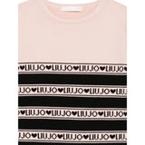Liu Jo Abito Manica Lunga tinta unita con Logo Rosa per Bambina KF5130 ROSA LIU JO 