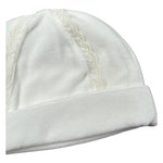 Lalalu' Cappello tinta unita con Ricami Bianco per Neonata QOQPA BIANCO LALALU' 