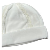 Lalalu' Cappello tinta unita con Ricami Bianco per Neonata QOQPA BIANCO LALALU' 