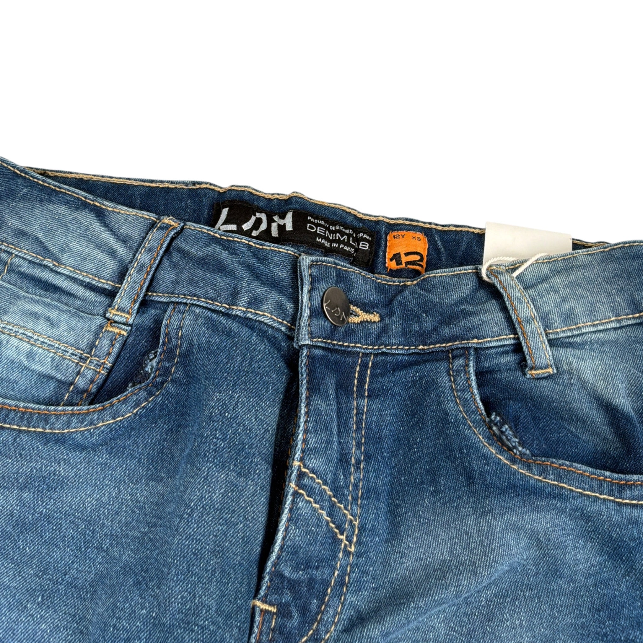 Losan Jeans tinta unita con Girovita Regolabile Blu per Bambino 6P10AL BLU LOSAN 