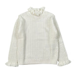 Louise Misha Maglia Mezzo Collo tinta unita Panna per Bambina GRCW25J0071 PANNA LOUISE MISHA 