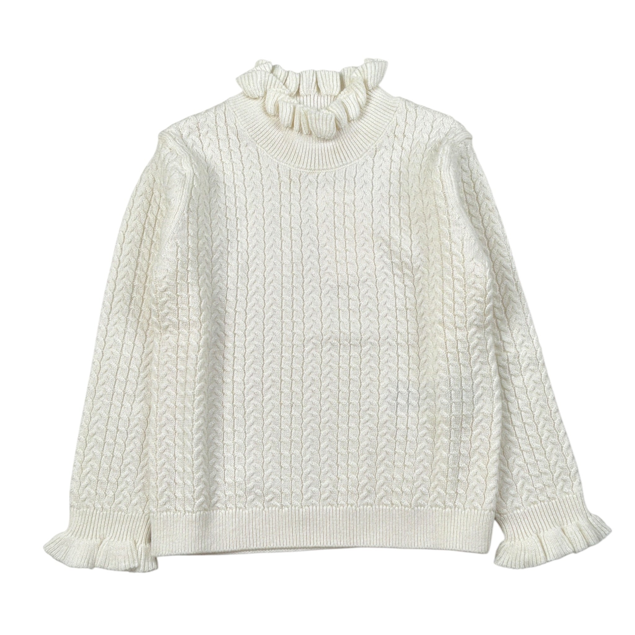 Louise Misha Maglia Mezzo Collo tinta unita Panna per Bambina GRCW25J0071 PANNA LOUISE MISHA 