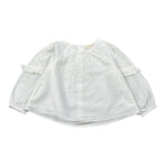 Louise Misha Camicia tinta unita con Ricami Bianco per Bambina GRIW25B0068 BIANCO LOUISE MISHA 