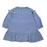 Louise Misha Abito tinta unita con Ricami Azzurro per Bambina GRIW25S0027 AZZURRO LOUISE MISHA 