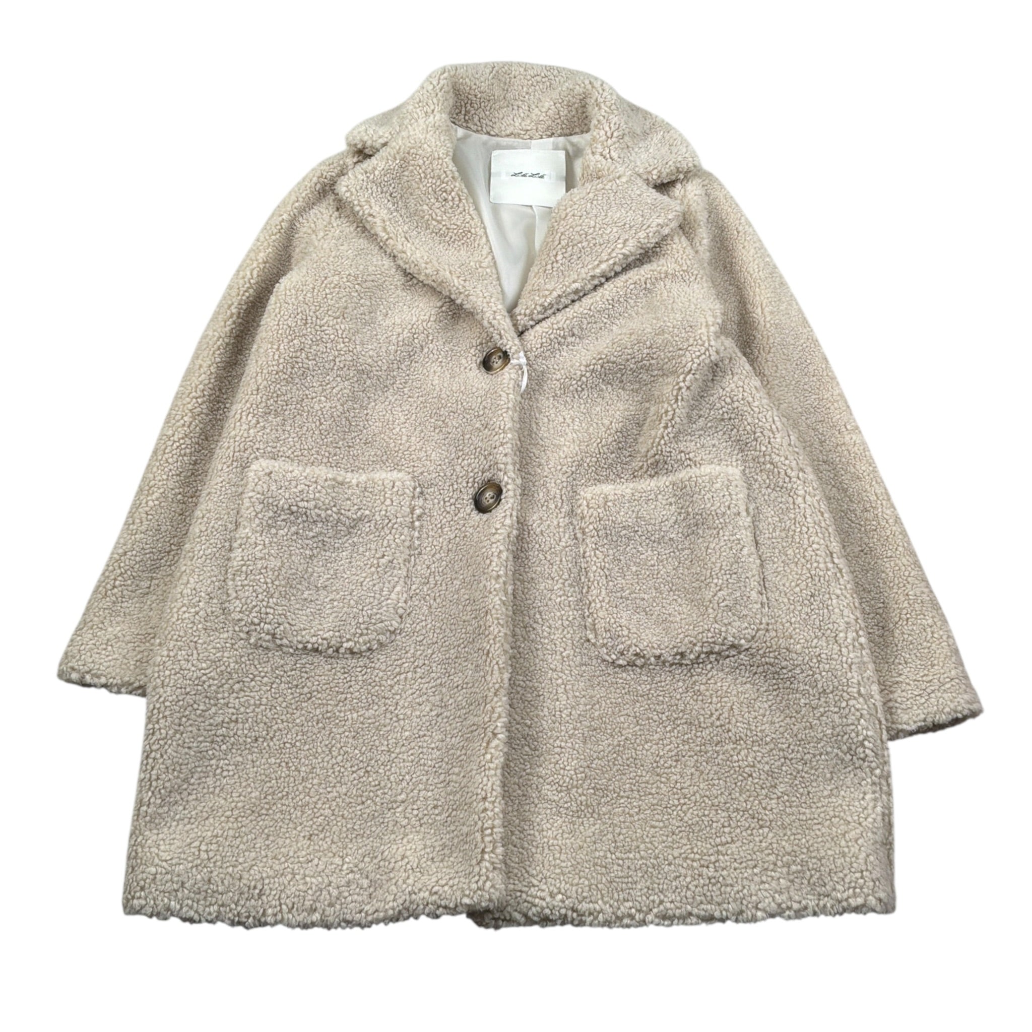 Lu Lu By Miss Grant Cappotto tinta unita Beige per Bambina LL2402 BEIGE LU LU BY MISS GRANT 