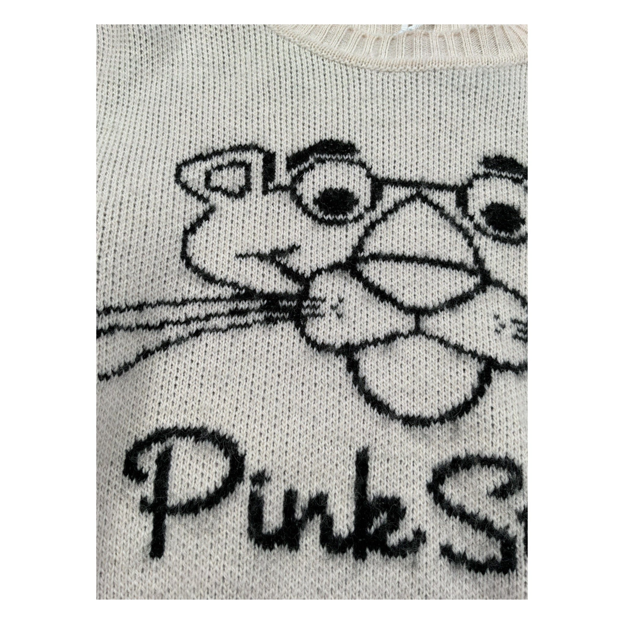Lu Lu By Miss Grant Maglia Girocollo tinta unita con Ricami Panna per Bambina LL2965 PANNA LU LU BY MISS GRANT 