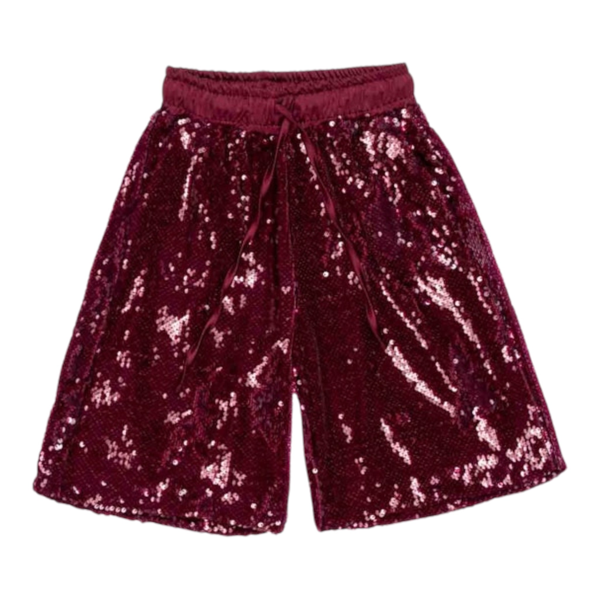 Lu Lu By Miss Grant Short tinta unita con Paillettes Bordeaux per Bambina LL3728 BORDEAUX LU LU BY MISS GRANT 
