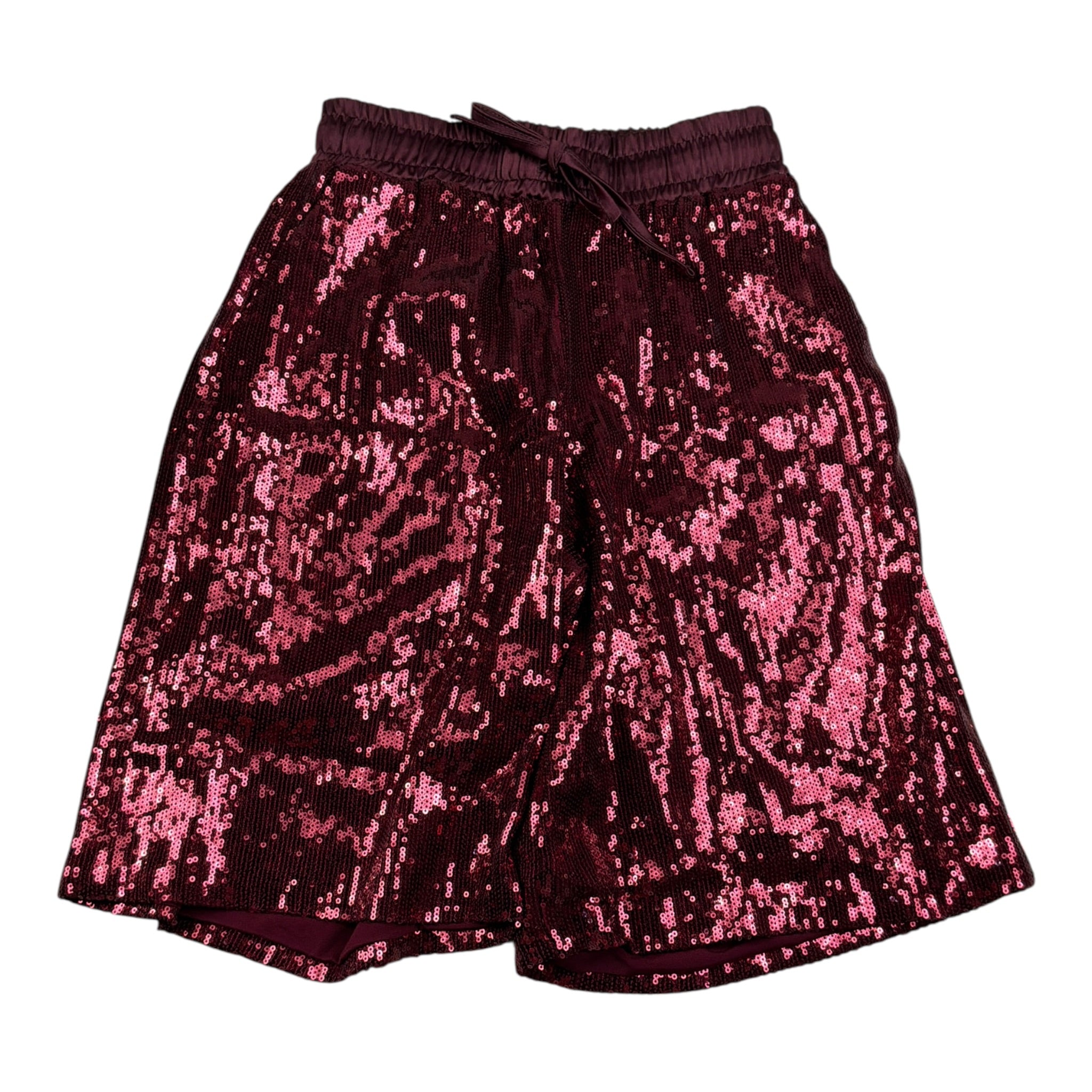 Lu Lu By Miss Grant Short tinta unita con Paillettes Bordeaux per Bambina LL3728X BORDEAUX LU LU BY MISS GRANT 