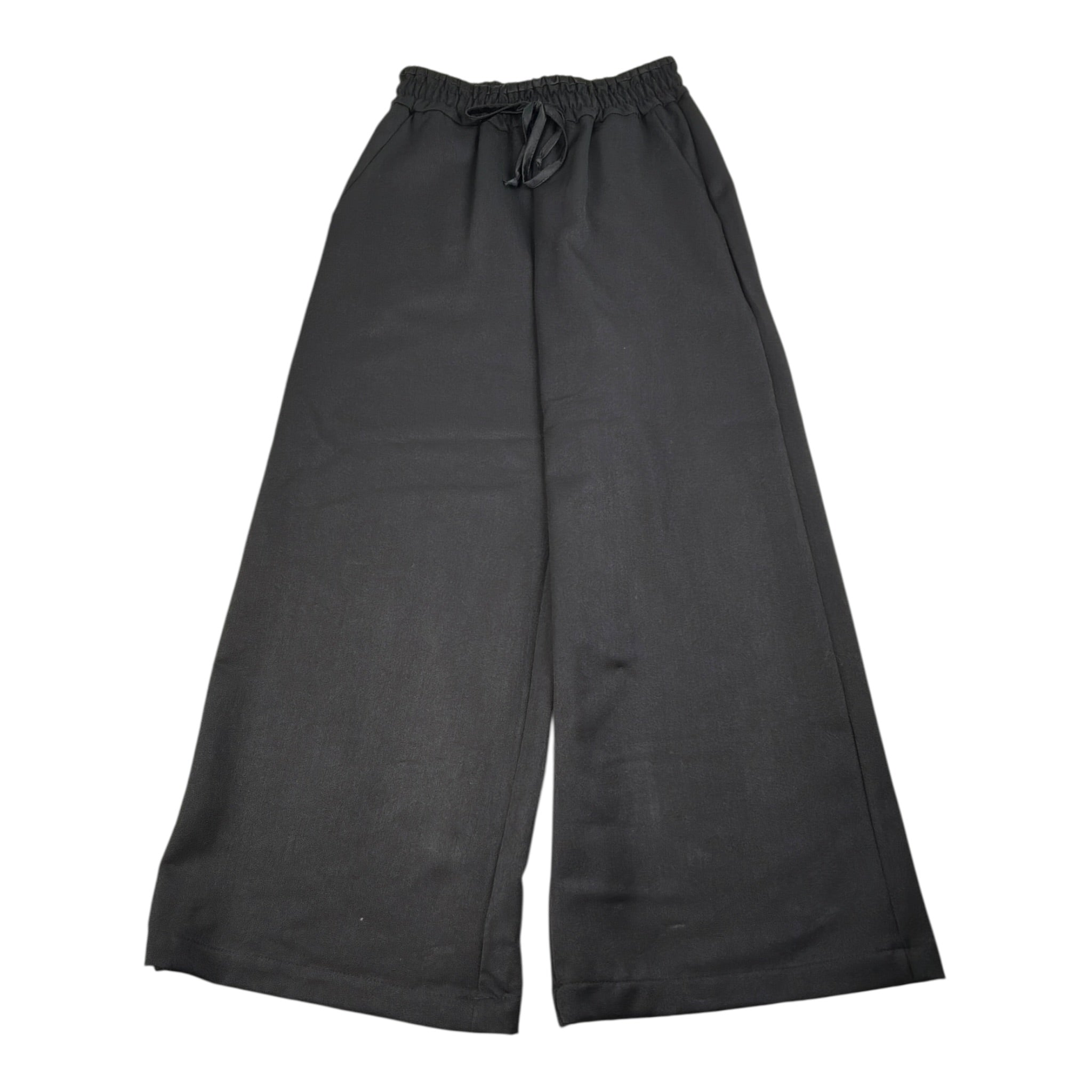 Lu Lu By Miss Grant Pantalone tinta unita Modello A Palazzo Nero per Bambina LL3739 NERO LU LU BY MISS GRANT 