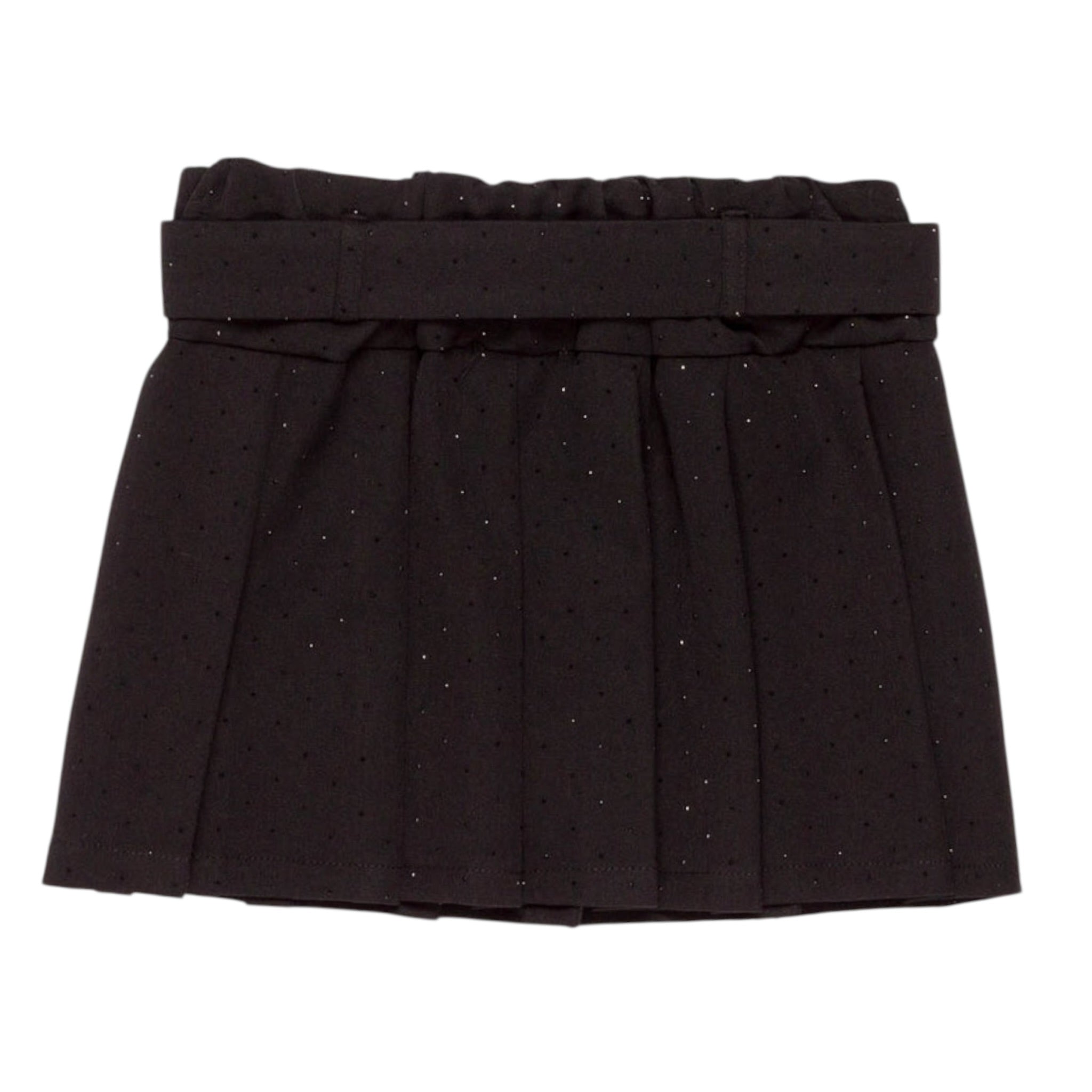 Lu Lu By Miss Grant Gonna tinta unita con Cintura E Brillantini Nero per Bambina LL3808 NERO LU LU BY MISS GRANT 