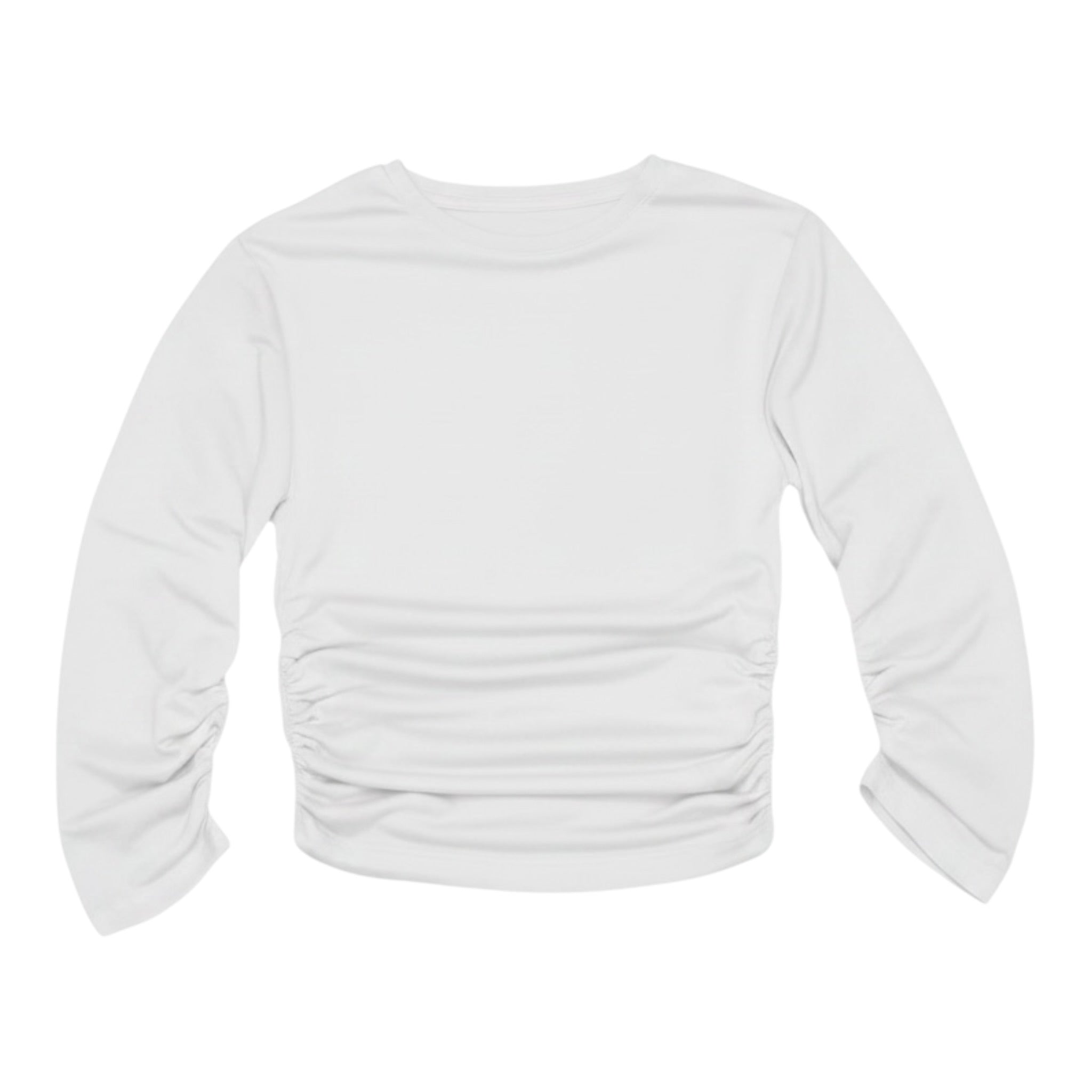 Lu Lu By Miss Grant Shirt tinta unita con Arricci Bianco per Bambina LL3837 BIANCO LU LU BY MISS GRANT 