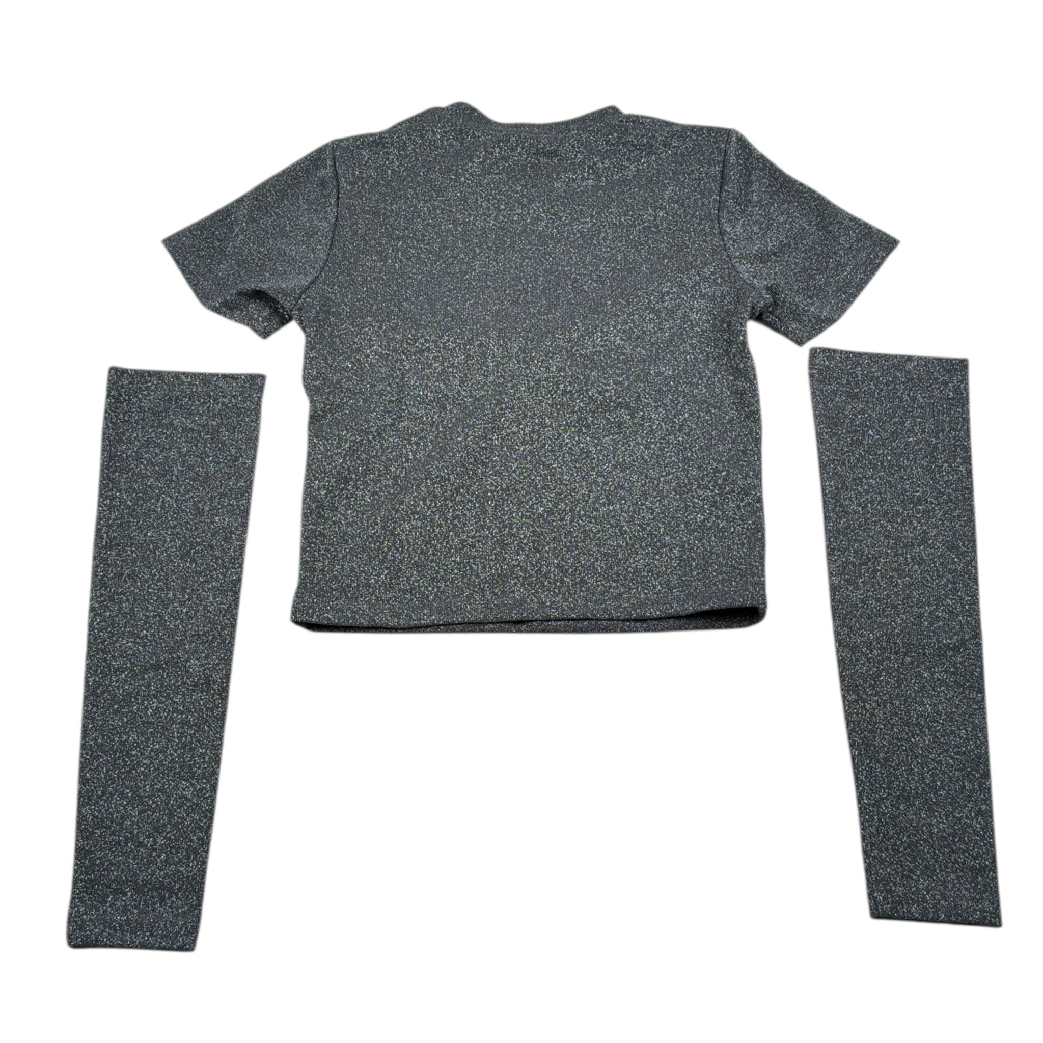 Lu Lu By Miss Grant T-Shirt tinta unita con Manicotti Grigio per Bambina LL3842 GRIGIO LU LU BY MISS GRANT 