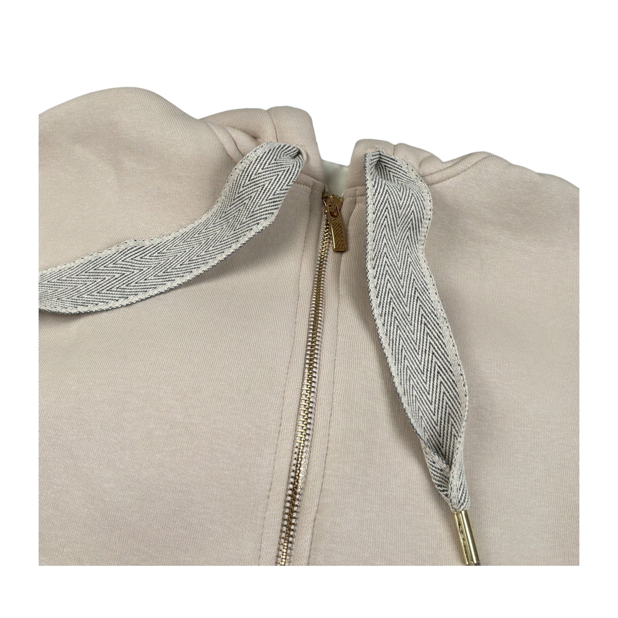 Lu Lu By Miss Grant Felpa tinta unita con Zip E Cappuccio Beige per Bambina LL3867X BEIGE LU LU BY MISS GRANT 