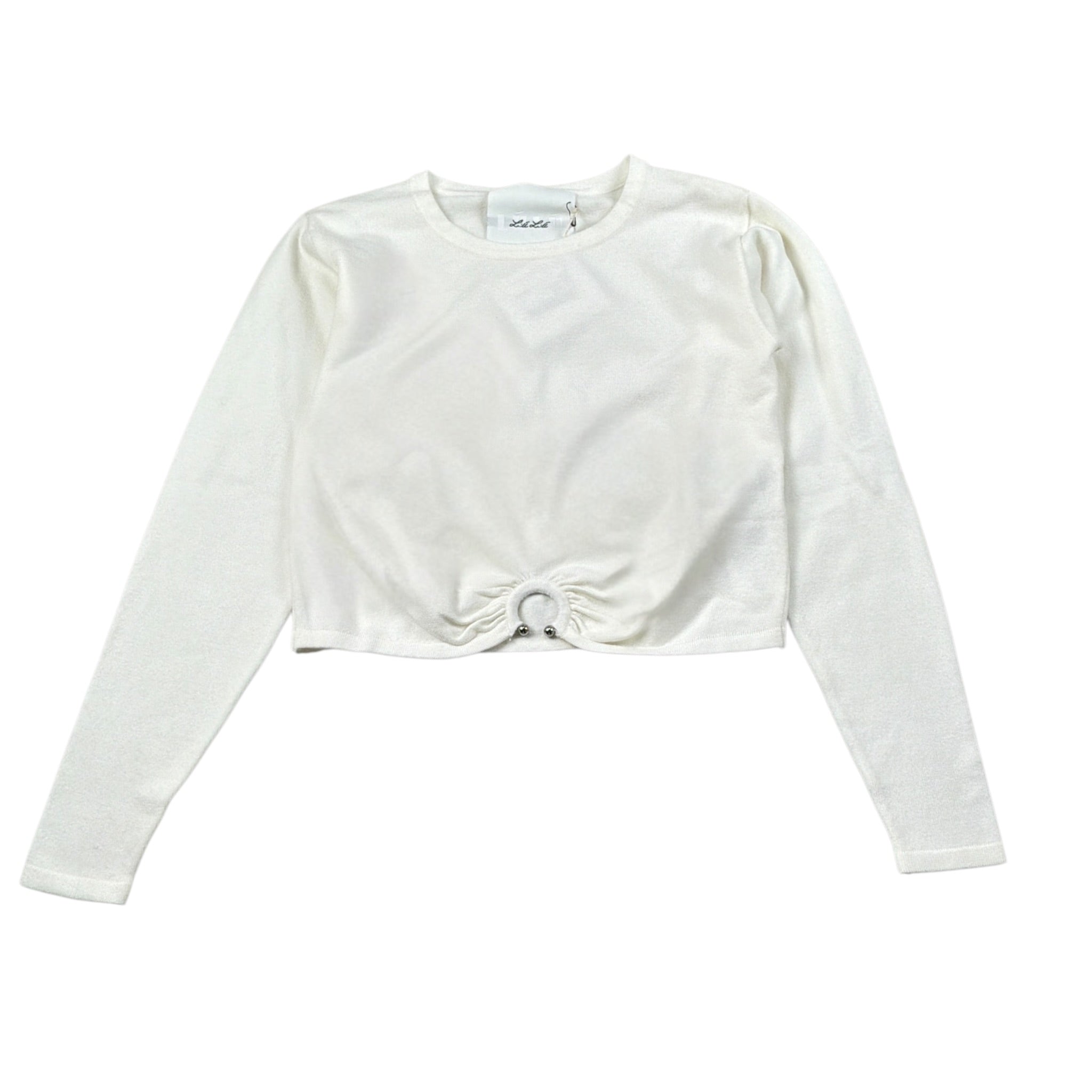 Lu Lu By Miss Grant Maglia tinta unita Bianco per Bambina LL3869 BIANCO LU LU BY MISS GRANT 