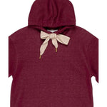 Lu Lu By Miss Grant Felpa tinta unita con Cappuccio Bordeaux per Bambina LL3960X BORDEAUX LU LU BY MISS GRANT 