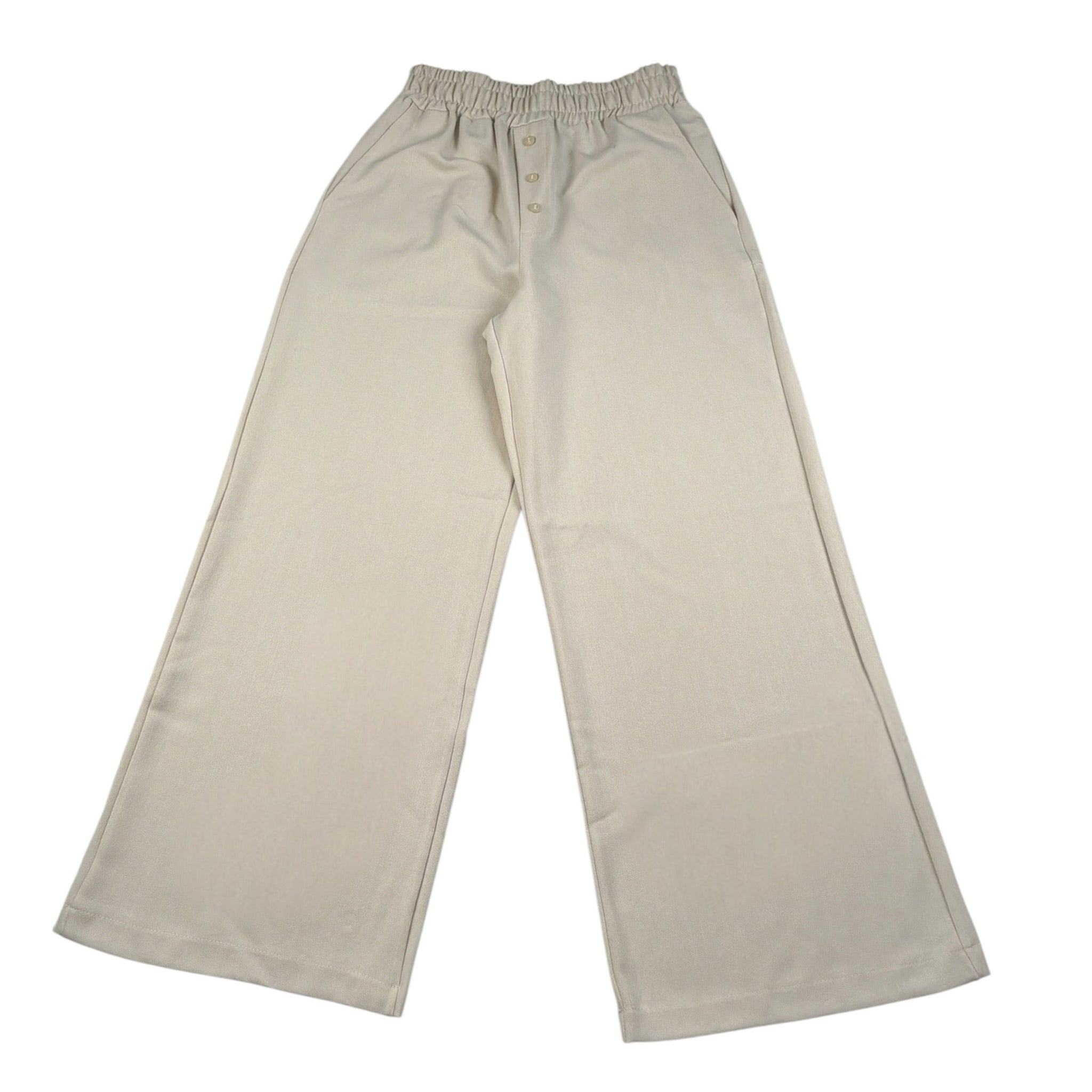 Lu Lu By Miss Grant Pantalone tinta unita Modello Palazzo Beige per Bambina LL3965 BEIGE LU LU BY MISS GRANT 