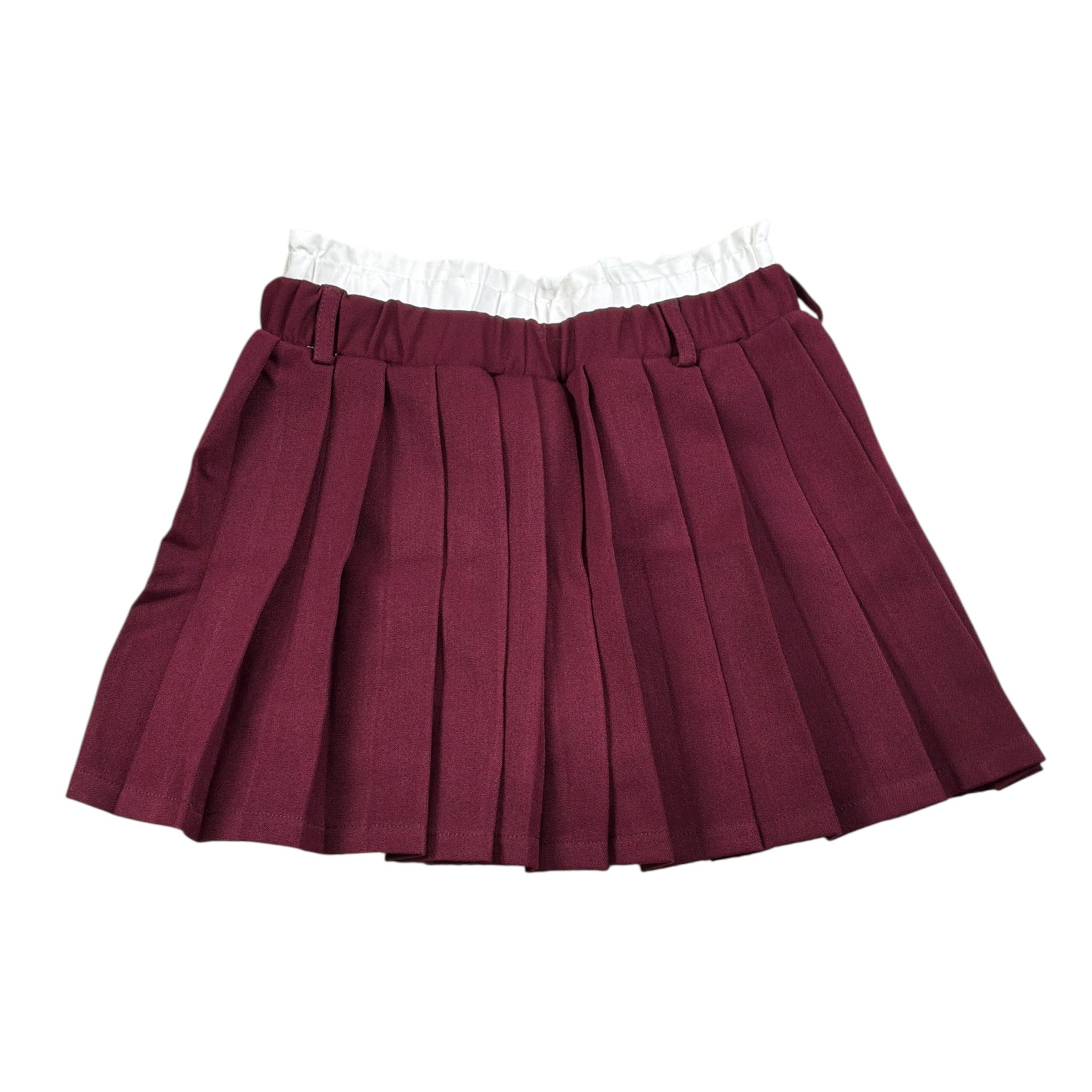 Lu Lu By Miss Grant Gonna tinta unita con Elastico In Vita Bordeaux per Bambina LL3996X BORDEAUX LU LU BY MISS GRANT 