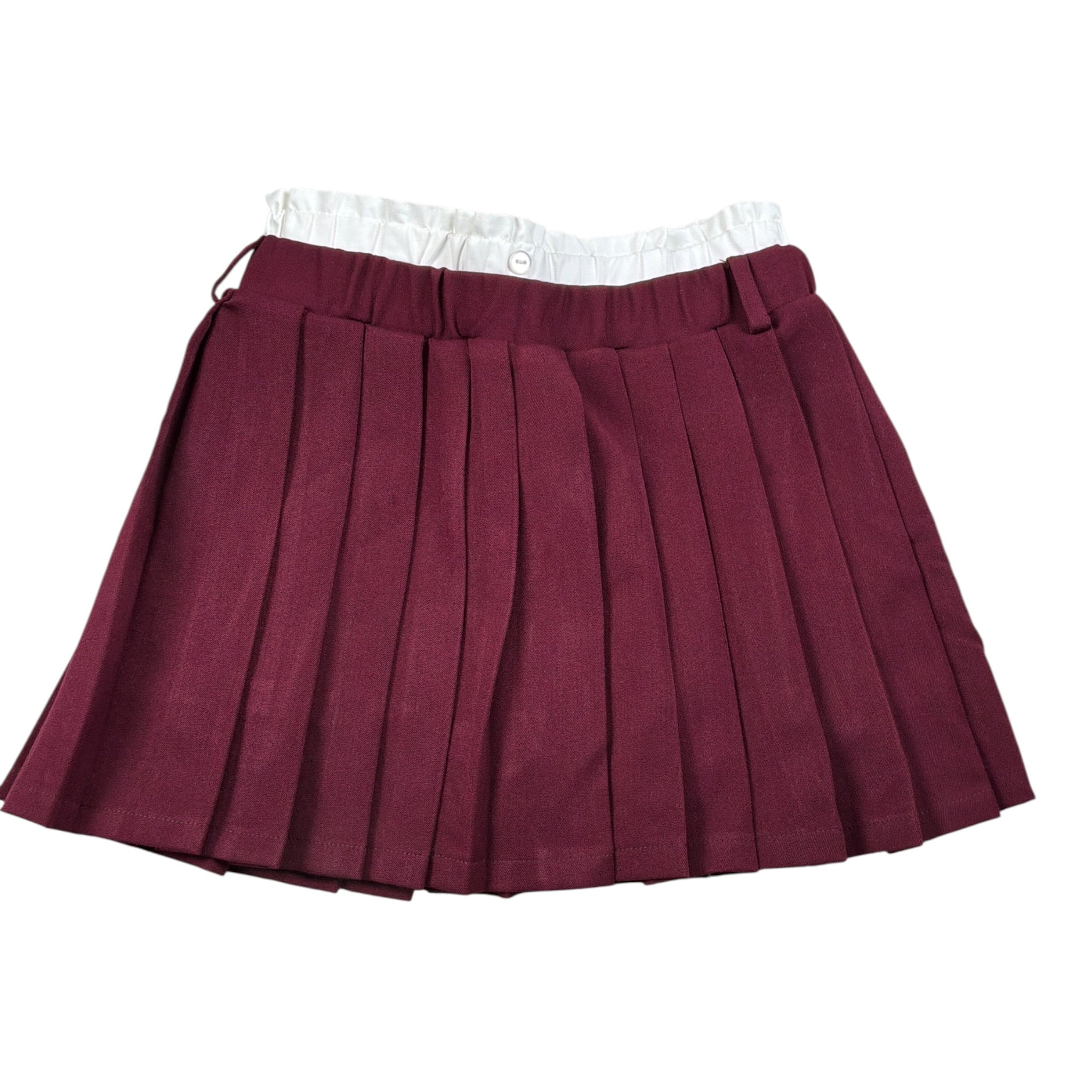 Lu Lu By Miss Grant Gonna tinta unita con Elastico In Vita Bordeaux per Bambina LL3996X BORDEAUX LU LU BY MISS GRANT 