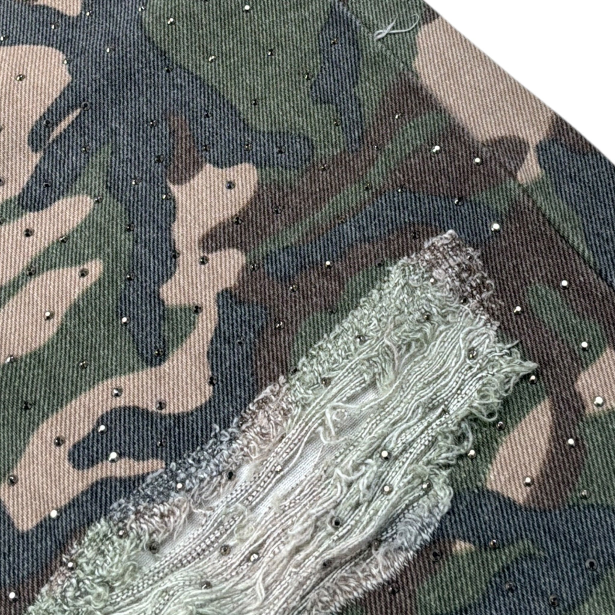 Lu Lu By Miss Grant Jeans tinta unita Stampa Militare Verde per Bambina LL4010 VERDE LU LU BY MISS GRANT 
