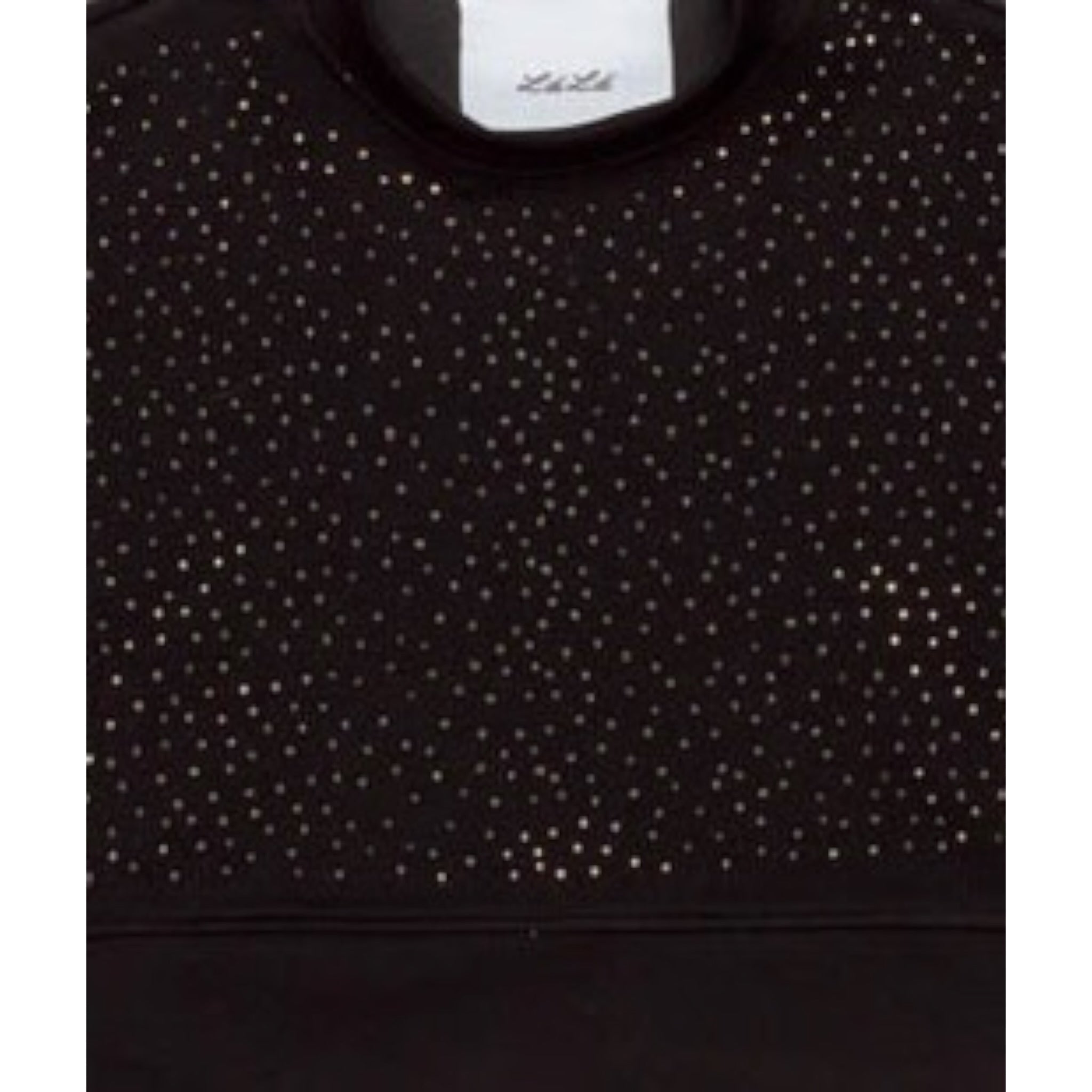 Lu Lu By Miss Grant Felpa Girocollo tinta unita con Brillantini Nero per Bambina LL4011 NERO LU LU BY MISS GRANT 