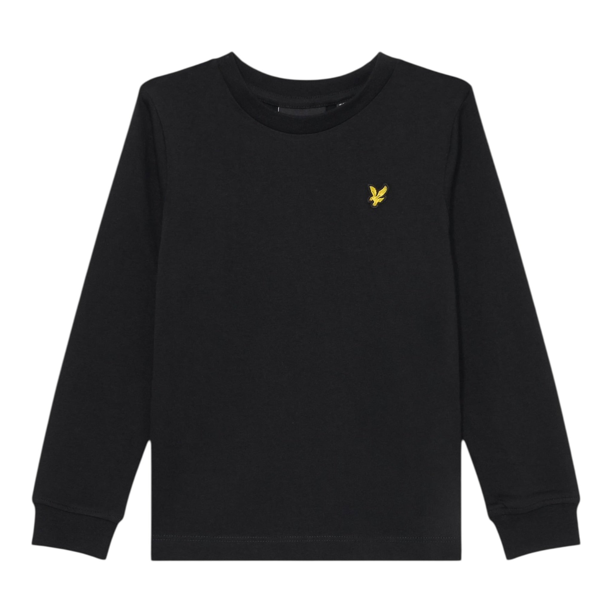 Lyle&Scott Shirt Girocollo tinta unita con Logo Nero per Bambino 51991 NERO LYLE&SCOTT 