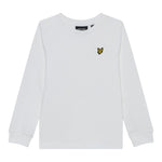 Lyle&Scott Shirt Girocollo tinta unita con Logo Bianco per Bambino 52299 BIANCO LYLE&SCOTT 