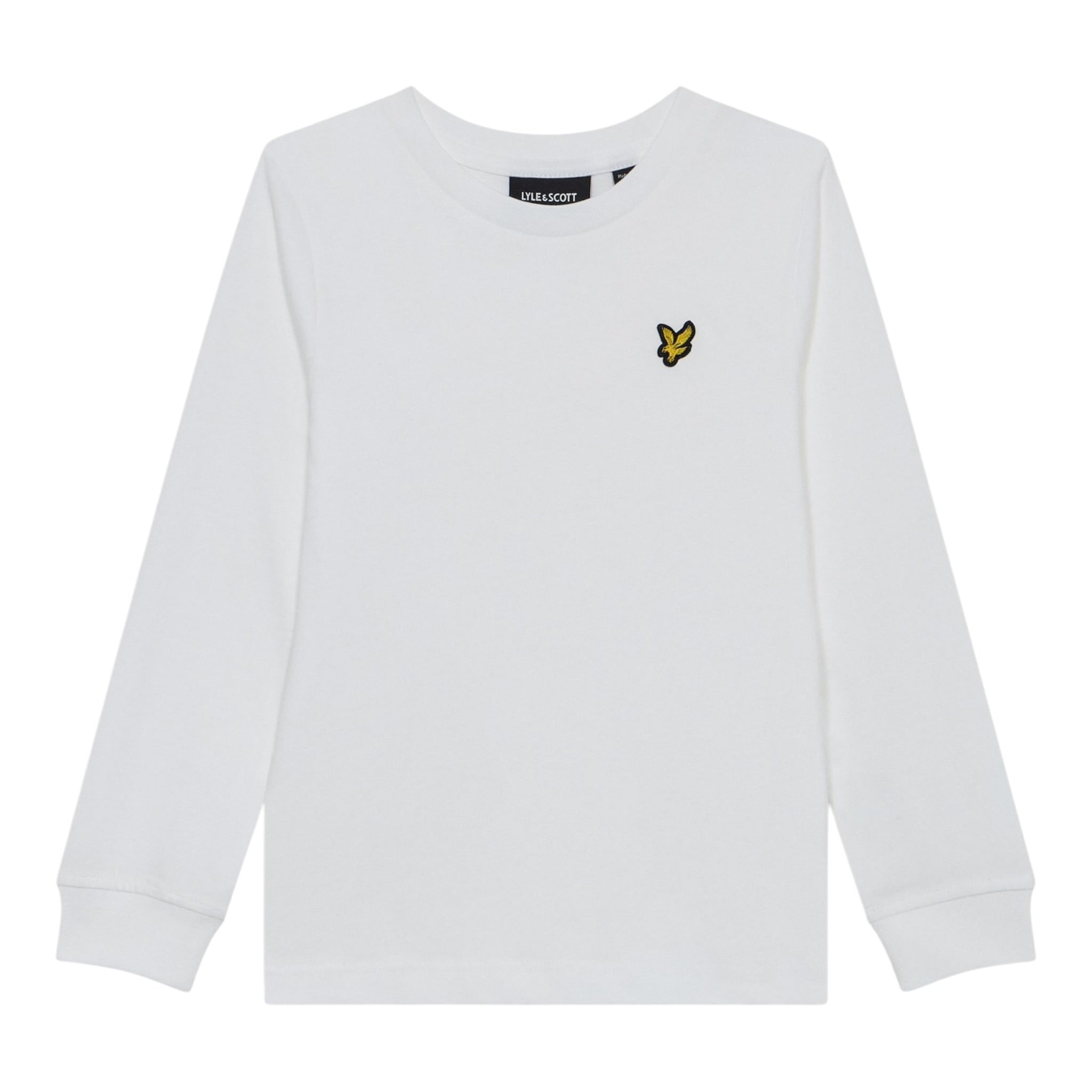 Lyle&Scott Shirt Girocollo tinta unita con Logo Bianco per Bambino 52299 BIANCO LYLE&SCOTT 